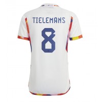 Camiseta Bélgica Youri Tielemans #8 Visitante Equipación Mundial 2022 manga corta
